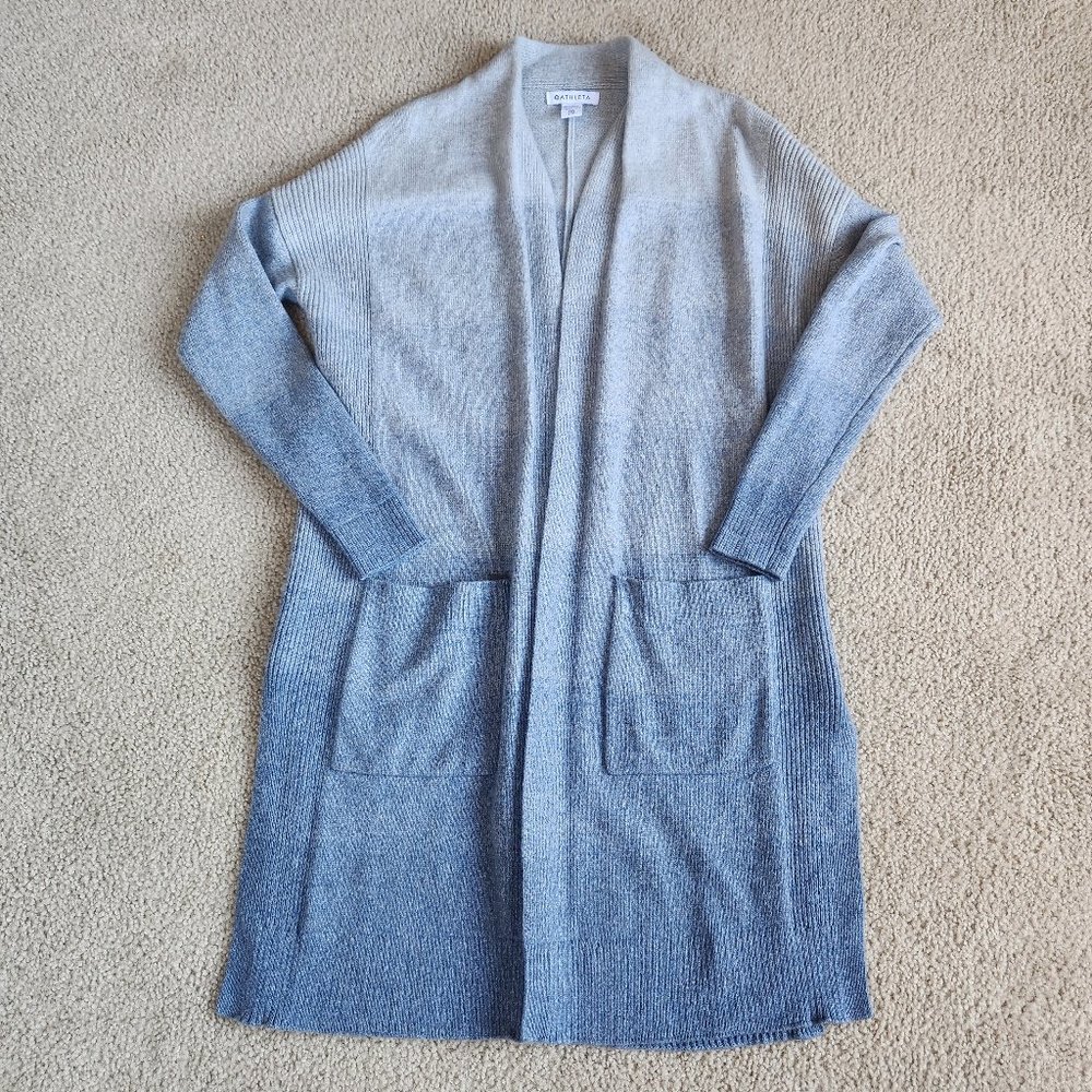 Athleta Spirit Wool/Cashmere Ombre Wrap Duster Sweater Cardigan - Picture 2 of 11